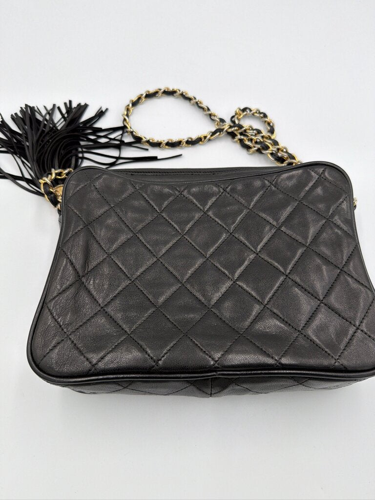 Vintage Chanel Quilted Camera Bag with Tassel