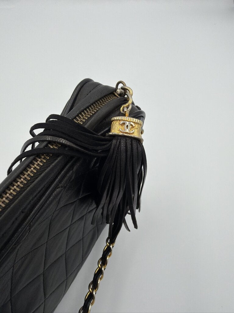 Vintage Chanel Quilted Camera Bag with Tassel