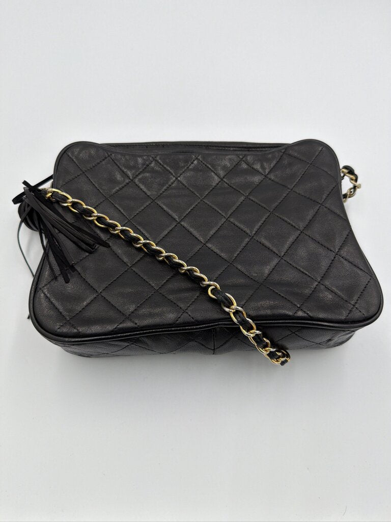 Vintage Chanel Quilted Camera Bag with Tassel