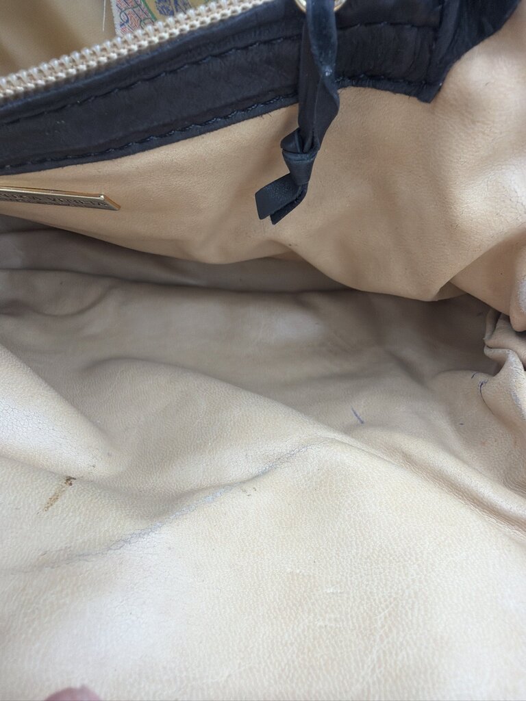 Bottega Veneta Nero Woven Leather Bowler Satchel Bag Description