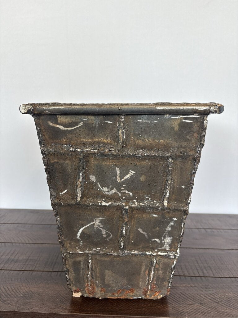 Antique Rustic Metal Bin- 16X10X13