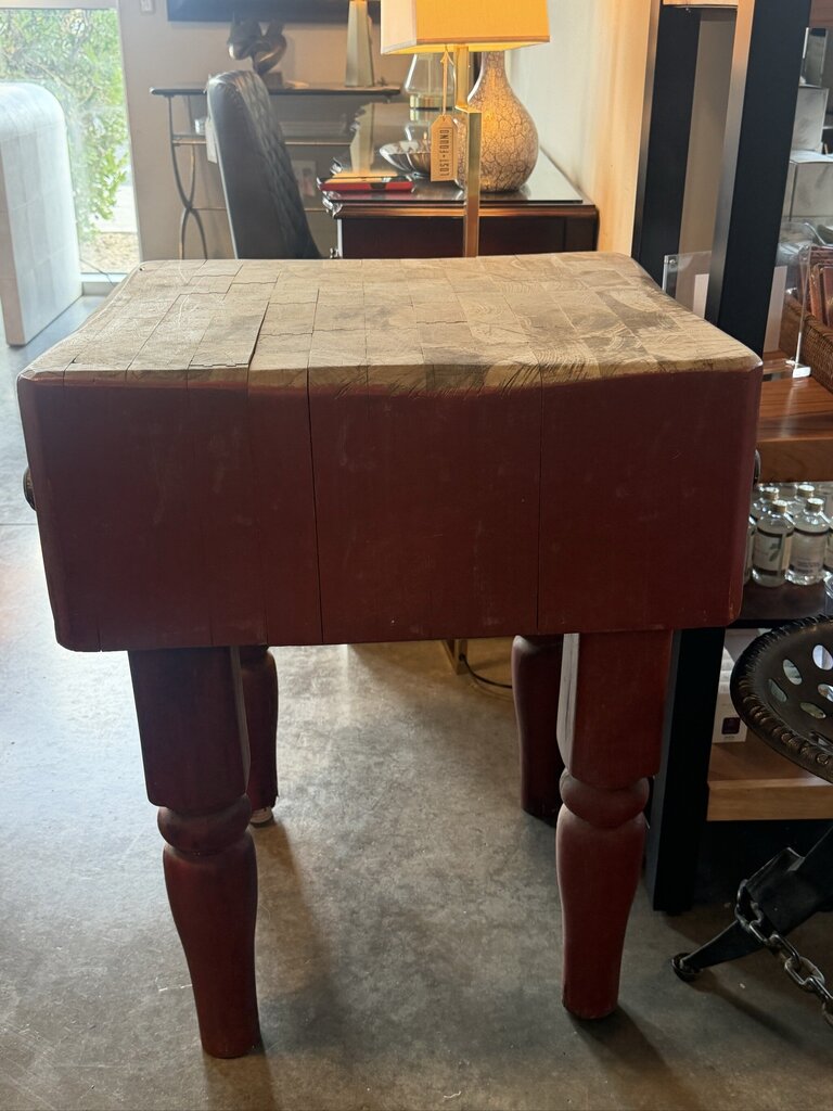 Antique Rustic Butcher Block- 24X24X30