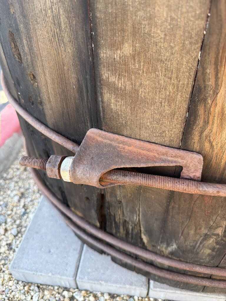 Vintage Arnold's Pickles Redwood Barrel - 40x40X49H