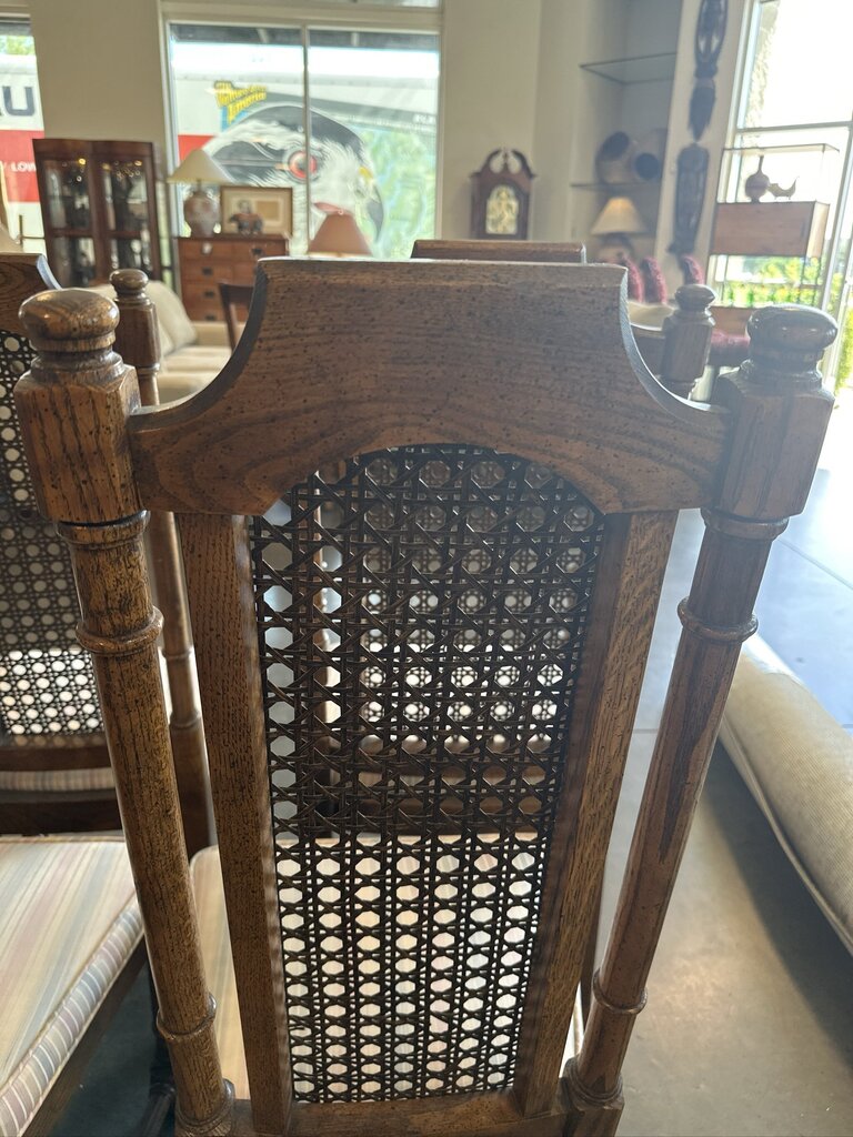 Vintage Herringbone Wood Oval Extension Dining Set-42X52-86X30