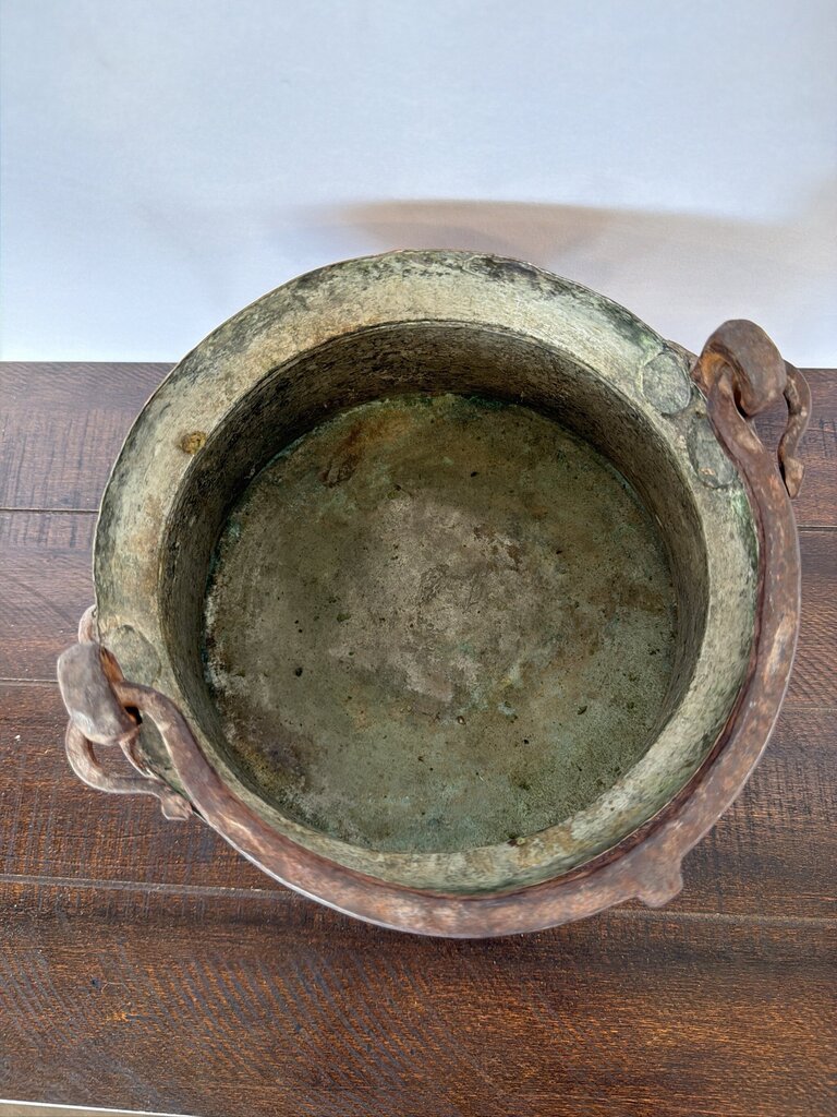 Antique Turkish Copper Bucket W/ Handle- 10X10X8