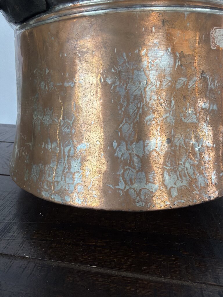 Antique Turkish Copper Bucket W/ Handle- 10X10X8