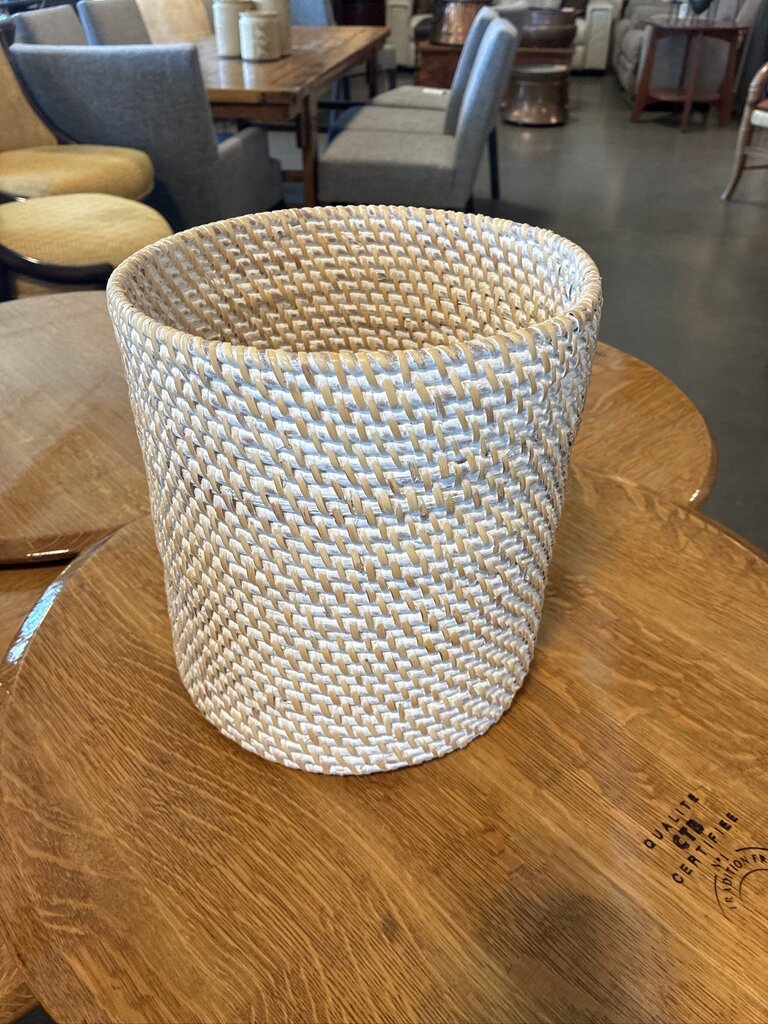 Artifacts Trading Company Rattan Round Basket- 9X9X9.5