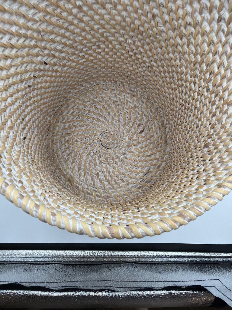 Artifacts Trading Company Rattan Round Basket- 9X9X9.5