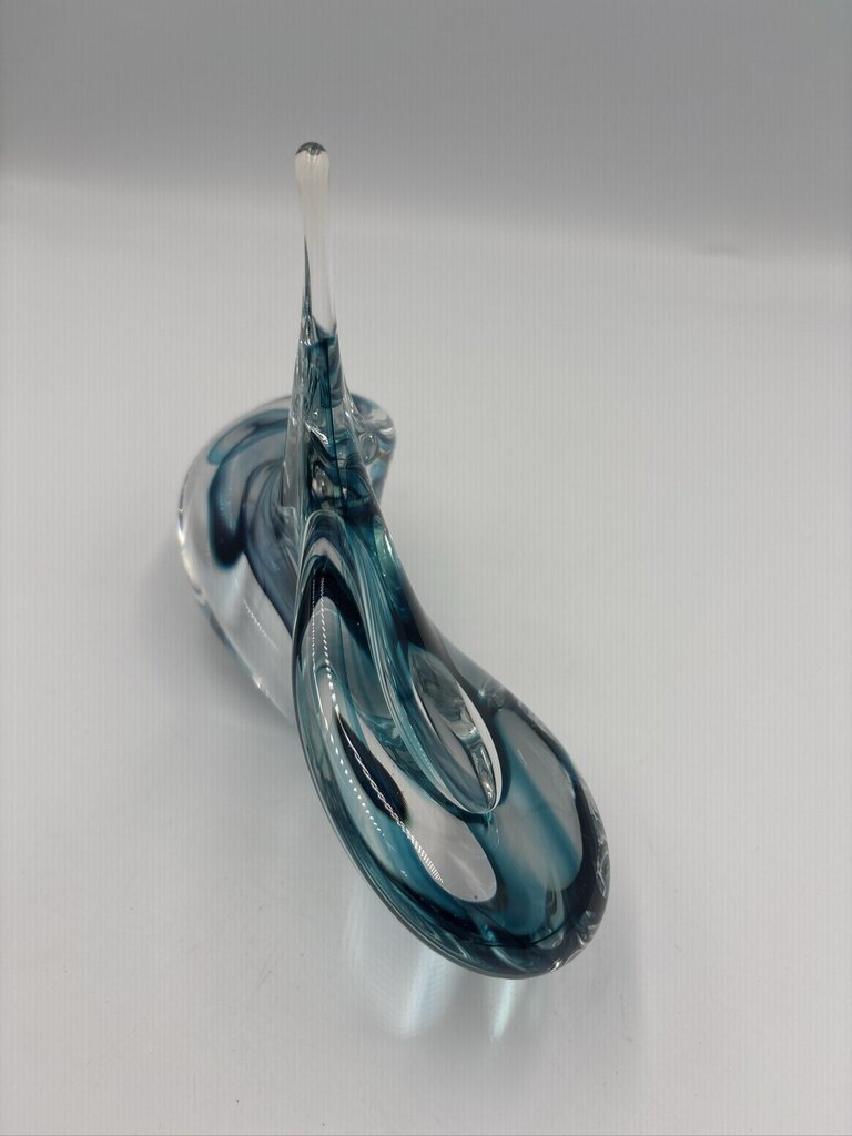 David Goldhagen Free Form Art Glass Sculpture Signed - 8X3X6.5