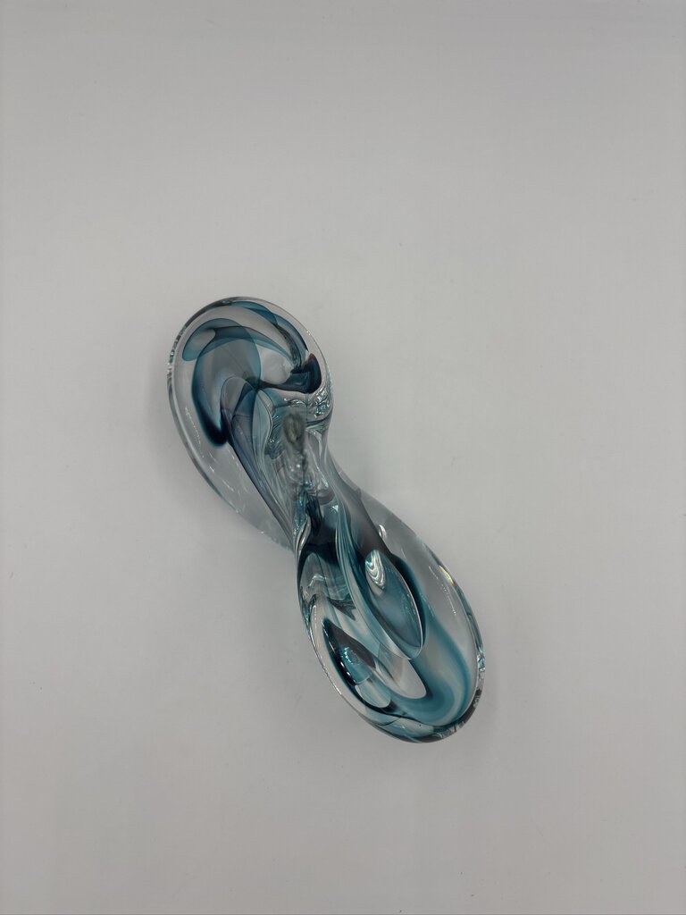 David Goldhagen Free Form Art Glass Sculpture Signed - 8X3X6.5
