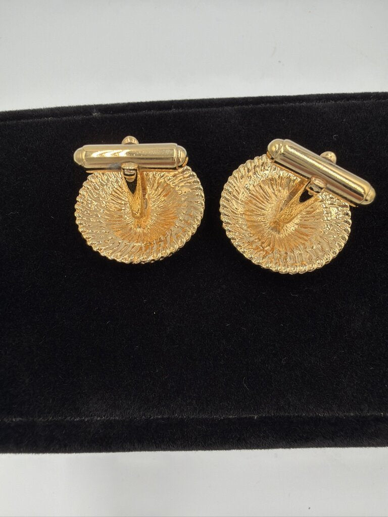 Vintage St. John Signature "SJ" Logo Enamel Cufflinks