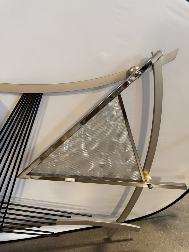 MCM Iron & Brass Modernist Wall Art By Jeff Mehringer-51X5X52