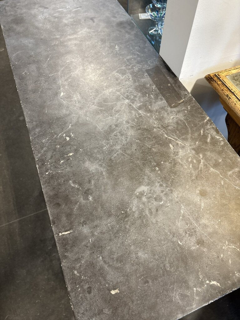 Restoration Hardware Bluestone & Iron Console - AS IS - 48X18X30.5H