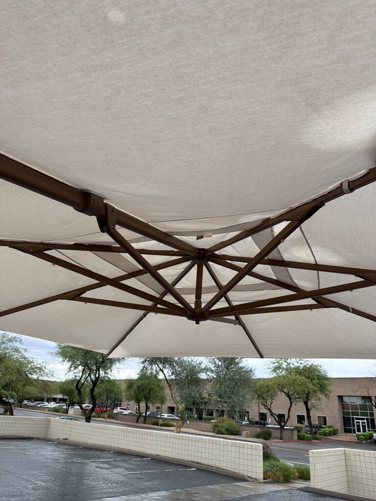 Frontgate Altura Cantilever Umbrella W/ Base - 156X156X108H