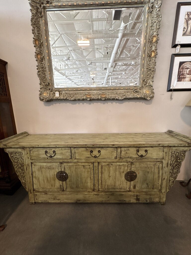 Vintage Green Distressed Ming Console-