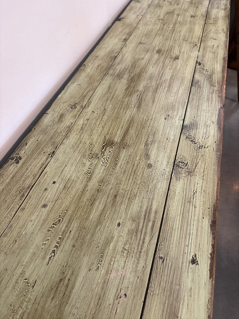 Vintage Green Distressed Ming Console-