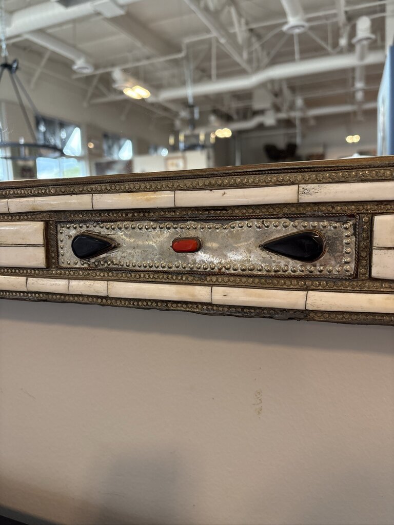Vintage Moroccan Bone Mosaic Mirror- 35X1X67.5