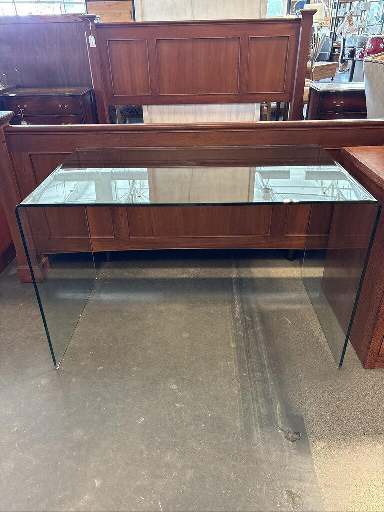 Glass Waterfall Desk- 47X27.5X29.5