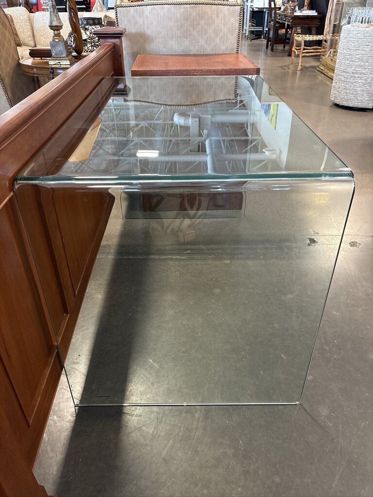 Glass Waterfall Desk- 47X27.5X29.5
