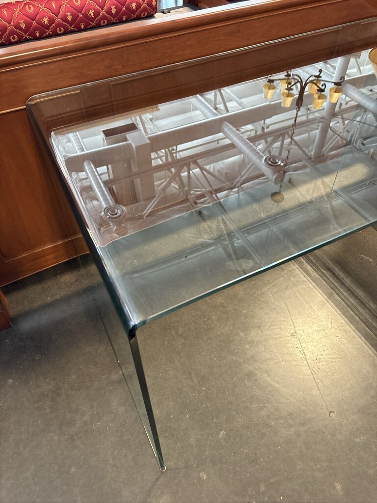Glass Waterfall Desk- 47X27.5X29.5