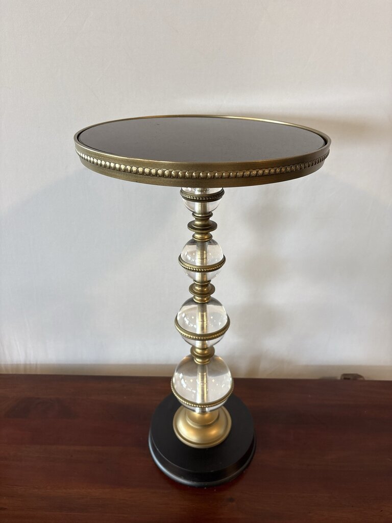 Butler Forella Granite & Acrylic Pedestal End Table- 12X12X22