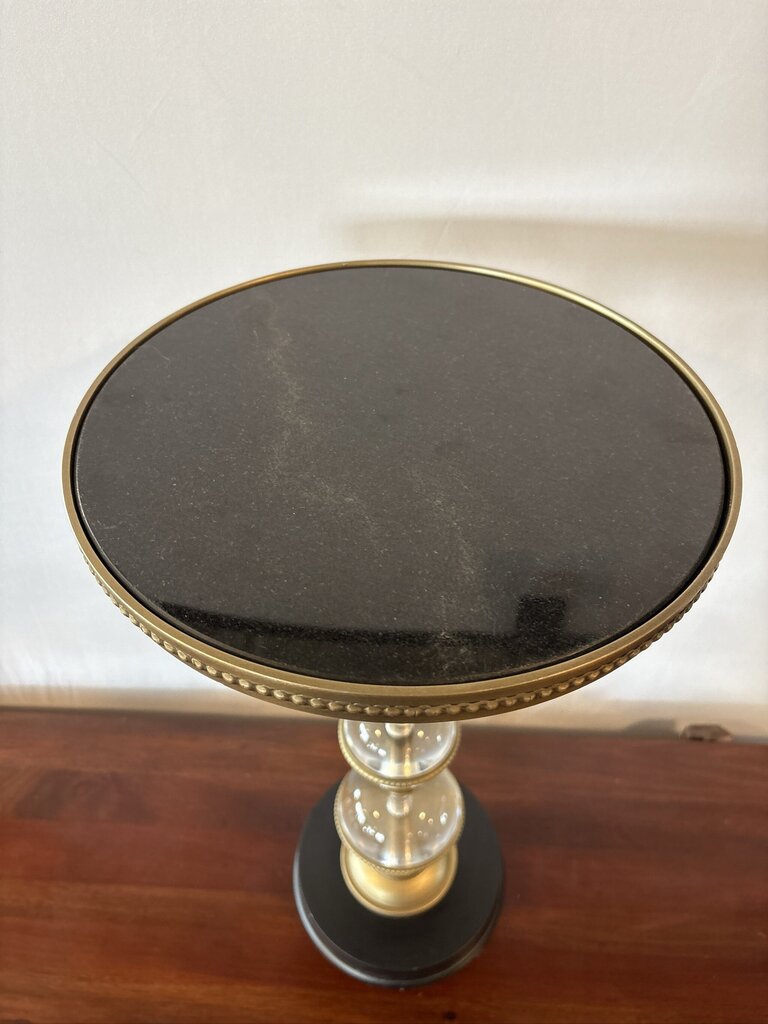 Butler Forella Granite & Acrylic Pedestal End Table- 12X12X22