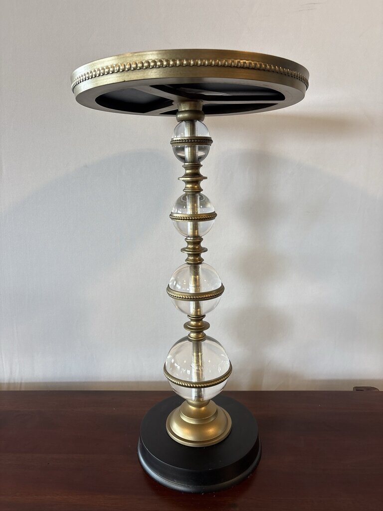 Butler Forella Granite & Acrylic Pedestal End Table- 12X12X22