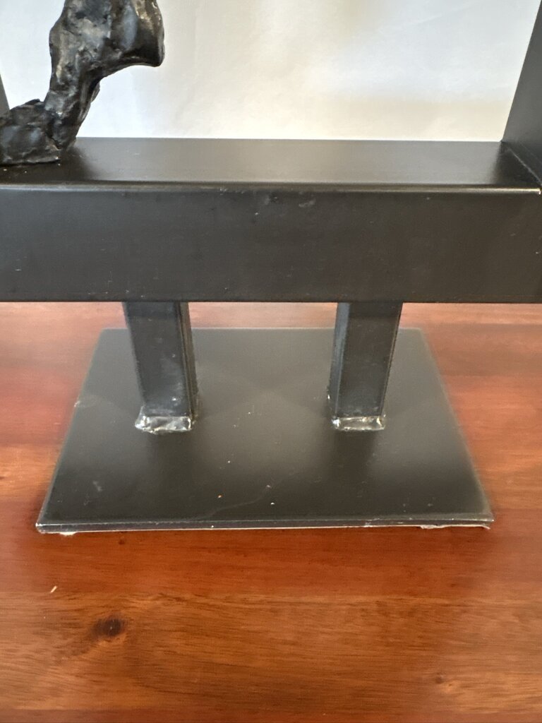 Gerard Koch Style Metal Male Sculpture - 12X5.5X27H