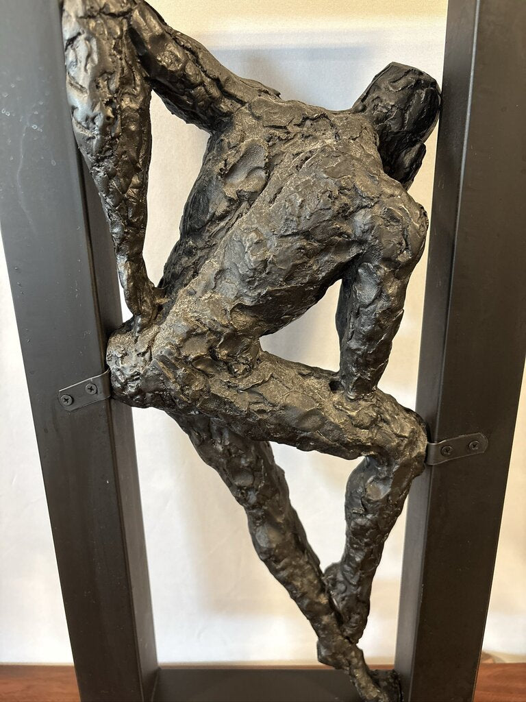 Gerard Koch Style Metal Male Sculpture - 12X5.5X27H