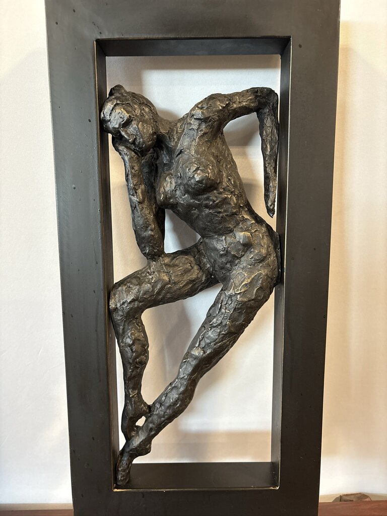 Gerard Koch Style Metal Female Sculpture - 12X5.5X27H