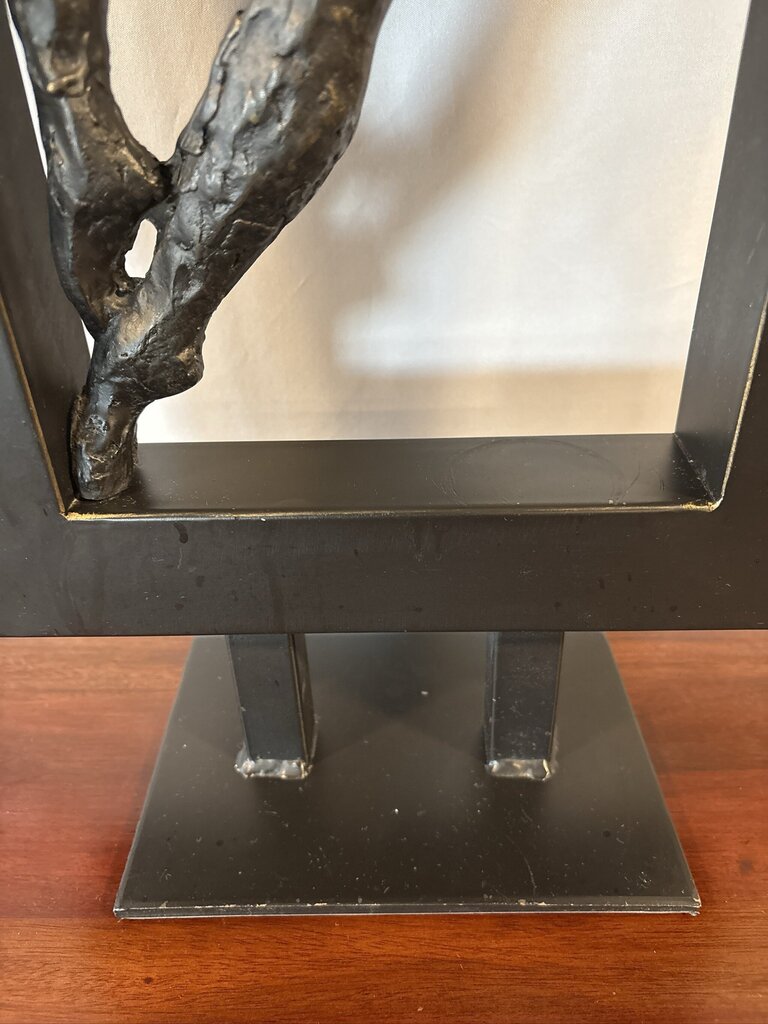 Gerard Koch Style Metal Female Sculpture - 12X5.5X27H