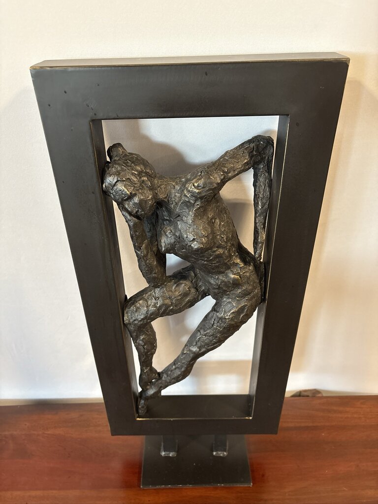 Gerard Koch Style Metal Female Sculpture - 12X5.5X27H