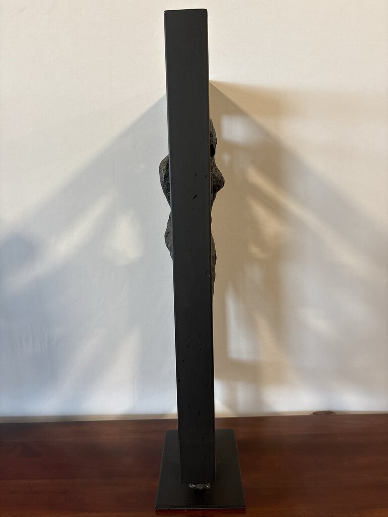 Gerard Koch Style Metal Female Sculpture - 12X5.5X27H