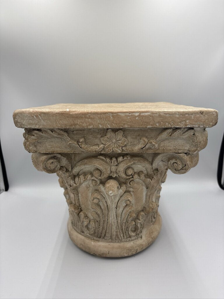 Ornate Plaster Pedestal- 10X10X9.
