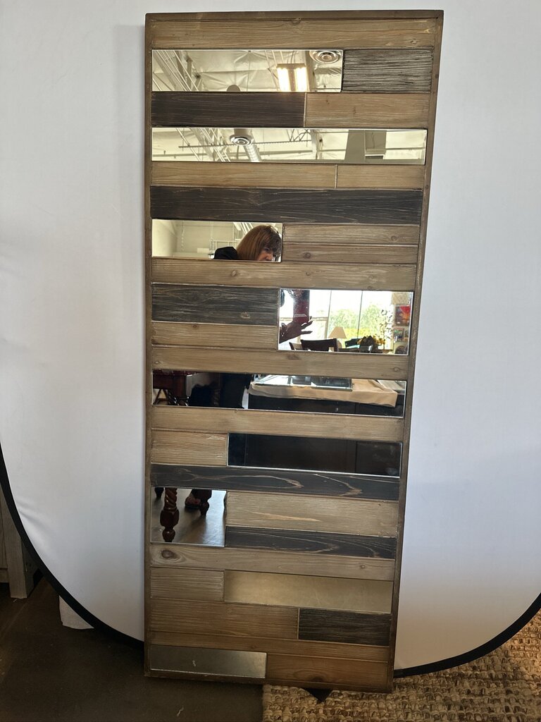Uttermost Kaine Wood & Mirror Wall Decor- 24X60