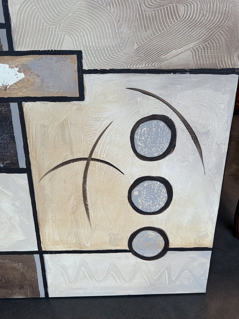 Post Modern Geometric Art On Canvas- 48X36