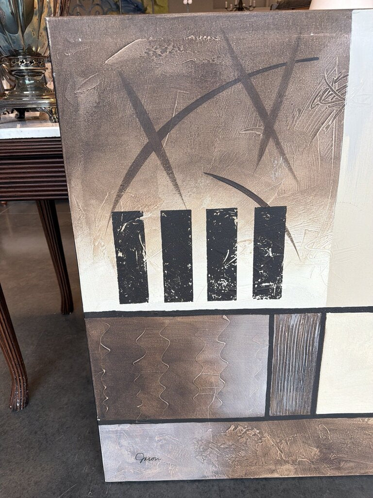 Post Modern Geometric Art On Canvas- 48X36