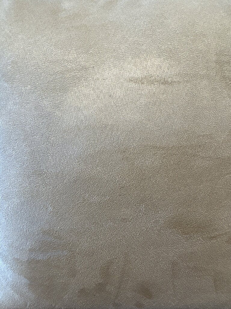 Tan Microfiber Down Pillow W/ Embroidered Trim | - 21X21