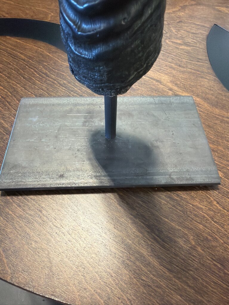 Oryx Horn On Metal Stand - 34.5H