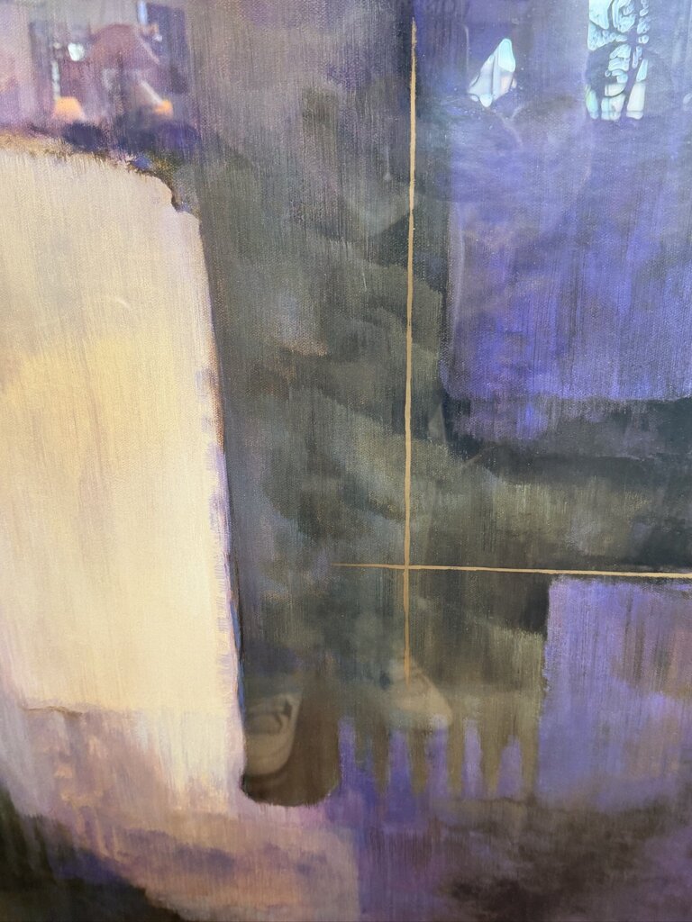 Metallic Framed Abstract Art- 59X46