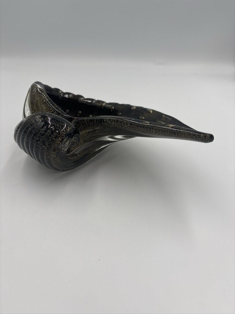 Tortoise Shell Conch Murano Glass Sea Shell-8.5X5X4