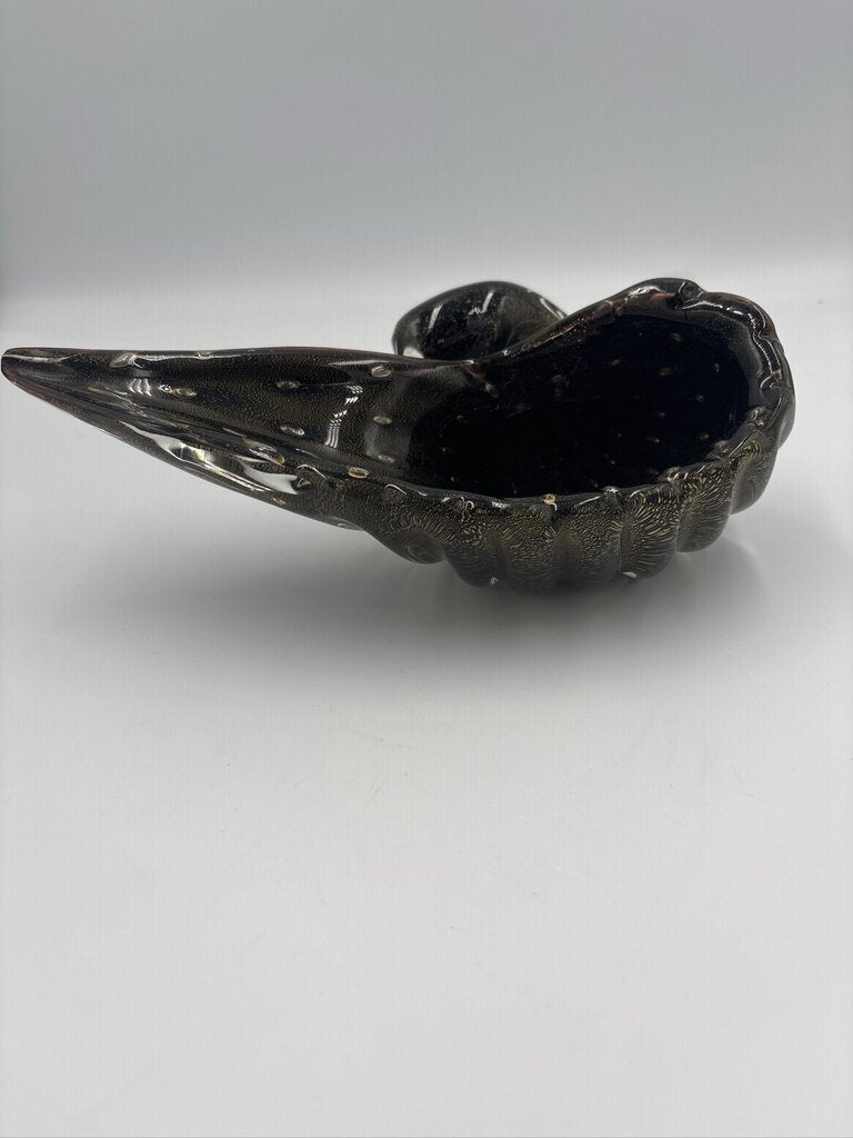 Tortoise Shell Conch Murano Glass Sea Shell-8.5X5X4