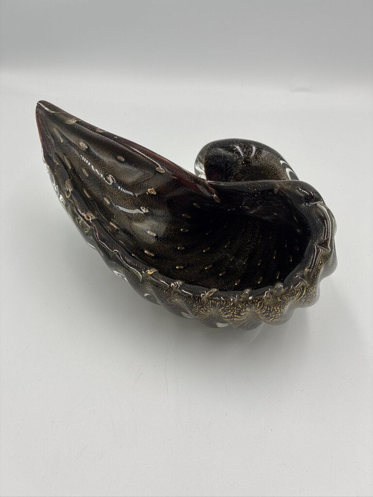 Tortoise Shell Conch Murano Glass Sea Shell-8.5X5X4