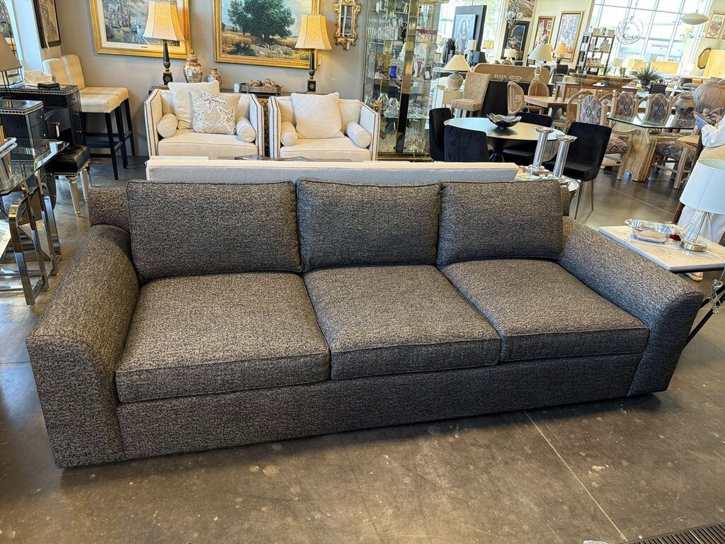 Paul Robert Navy Tweed 3 Seat Sofa- 107X45X29.5H