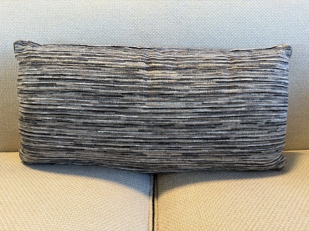 Paul Robert Grey/ White/ Black Lumbar Pillow - 25X12H