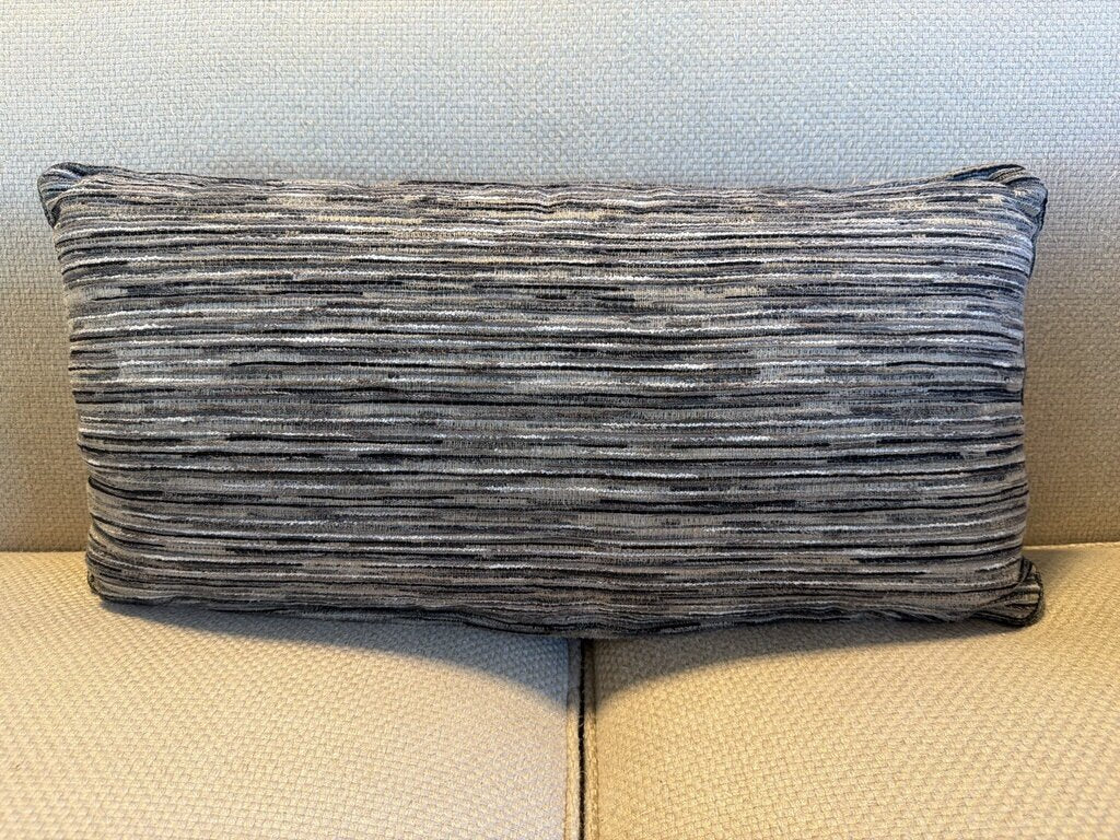 Paul Robert Grey/ White/ Black Lumbar Pillow - 25X12H