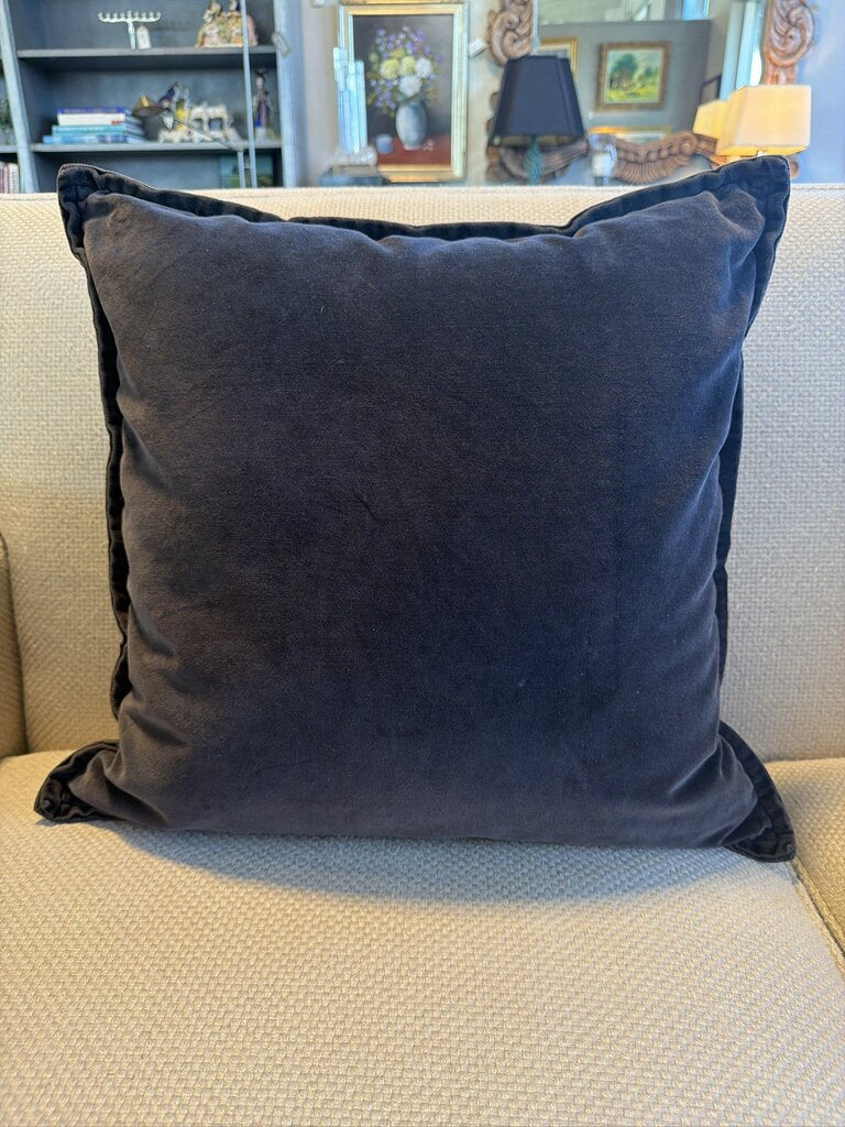 Crate & Barrel black Velvet Pillow - 20X20