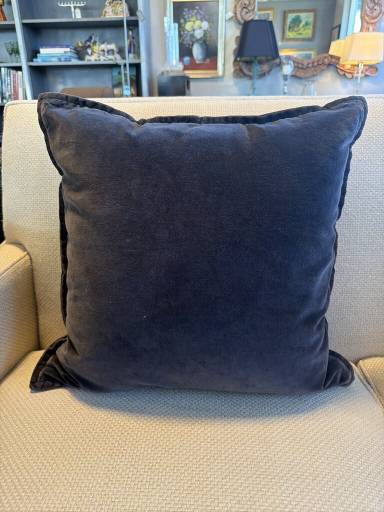 Crate & Barrel black Velvet Pillow - 20X20