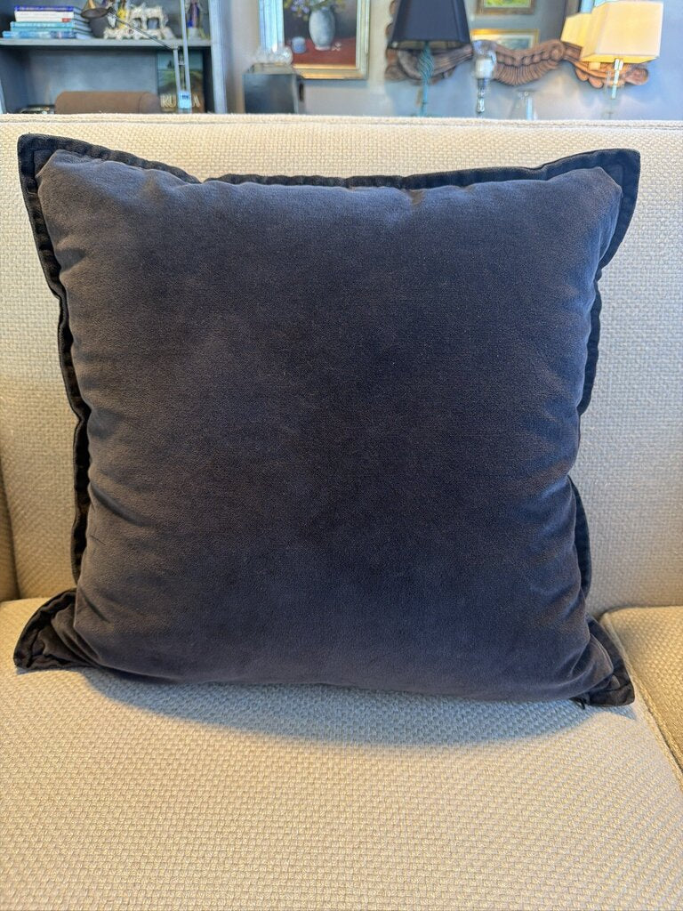 Crate & Barrel black Velvet Pillow - 20X20