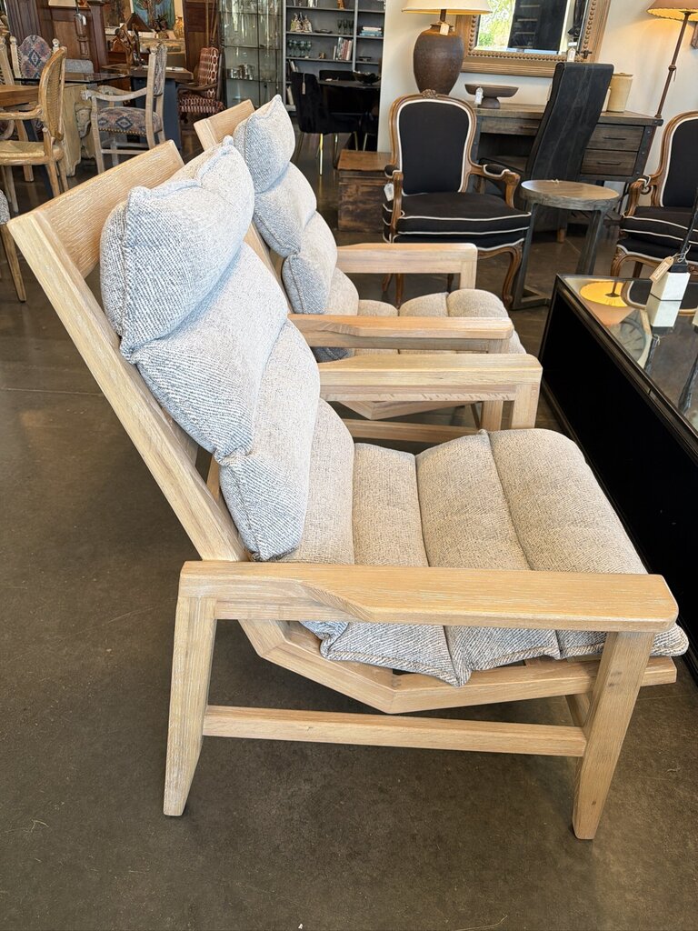 Uttermost Isola Oak Accent Chairs- Pair- AS IS